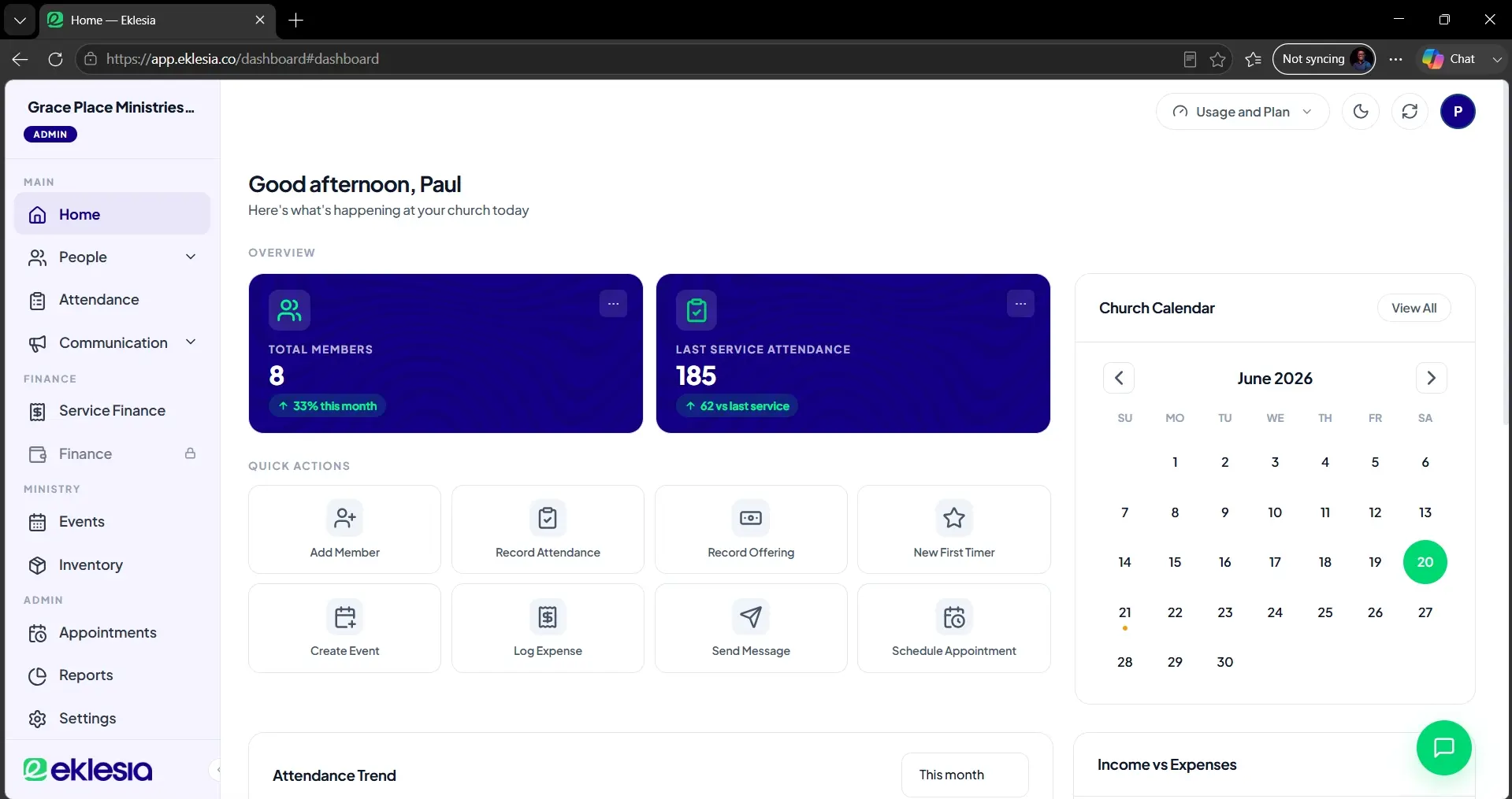 Eklesia App Demo
